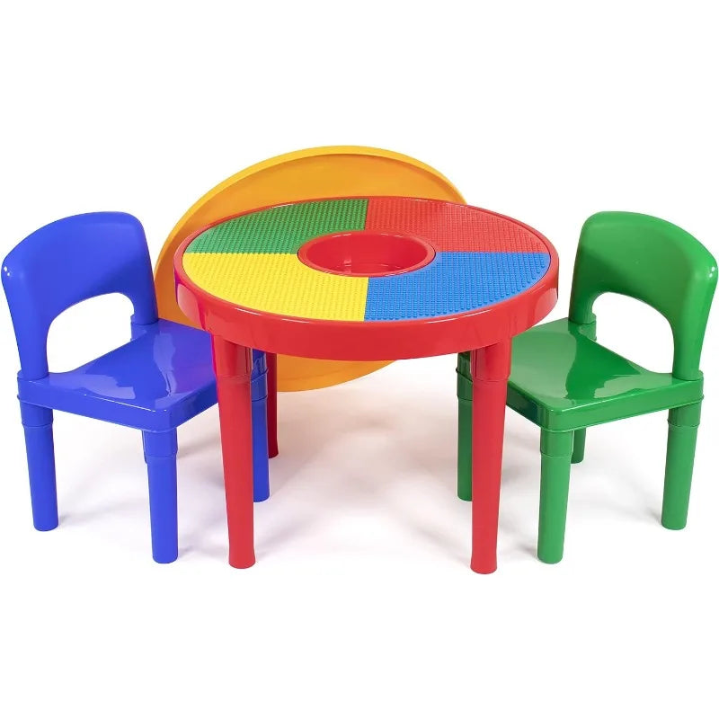 2-in-1 Kids Activity Table and 2 Chairs Set