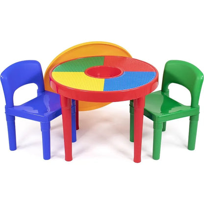 2-in-1 Kids Activity Table and 2 Chairs Set