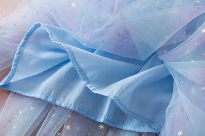 Baby Girls Sleeveless Rainbow Color Tulle Birthday Party Dresses childrensterritory