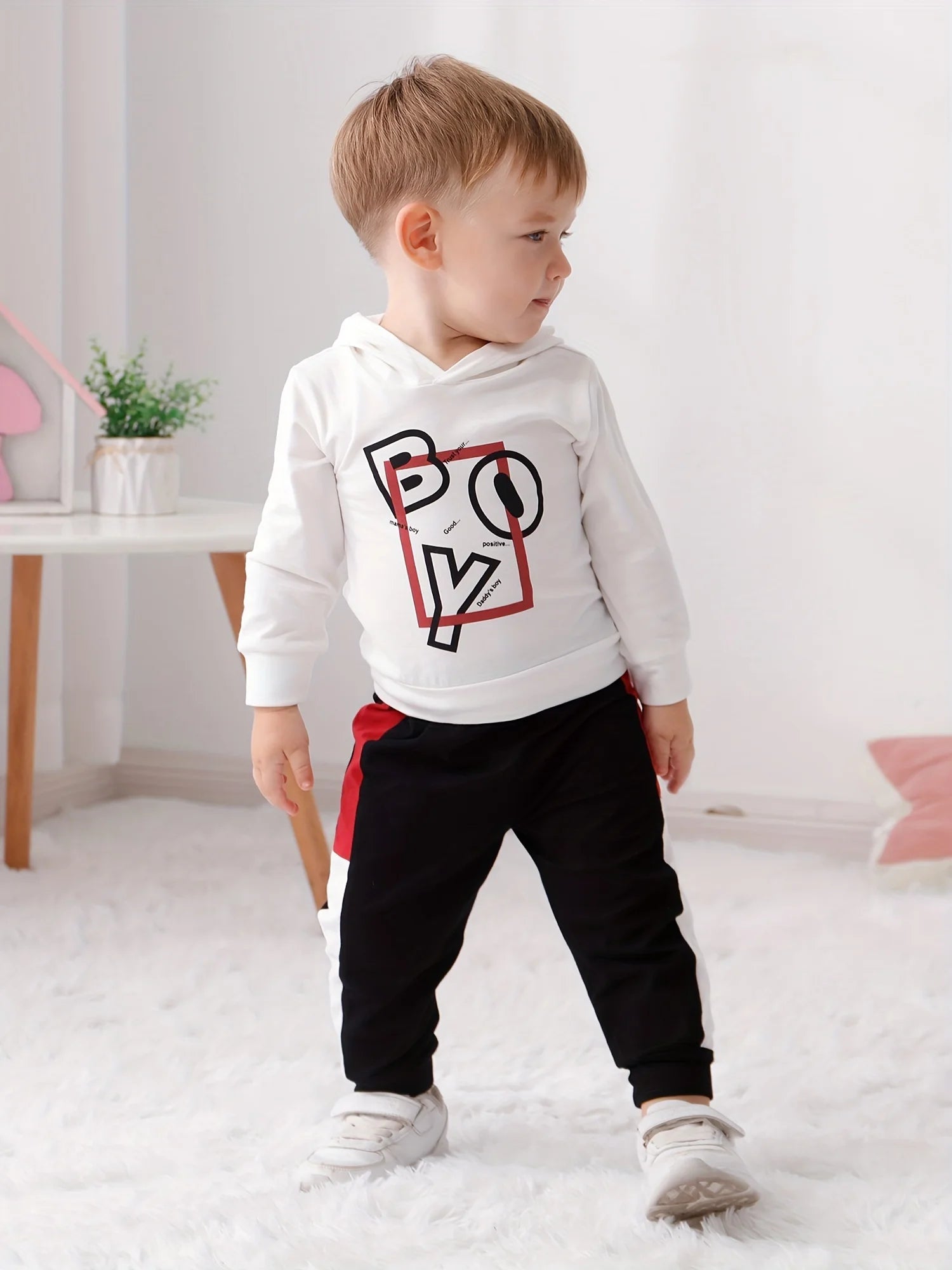 Kids Boys Long Sleeves Hoodies + Pants 2Pcs Set