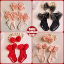 Bow Lace Design Baby Princess Cotton Socks and Headband Set