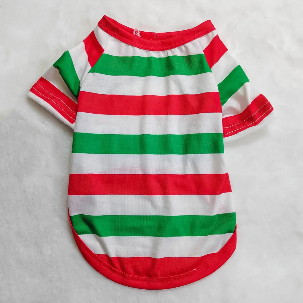 Santa Claus Striped Xmas Sleepwear For Whole Family
