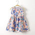 Little Girls Elegant Floral Print Summer Dresses childrensterritory