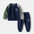 Little Boys Color Patchwork Two-Piece Casual Tracksuits childrensterritory