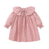 Little Girls Long Sleeves Turndown Collar Floral Princess Dress childrensterritory