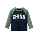 Rugby Letter Print Kids Boys Bottoming Cotton T-shirts childrensterritory