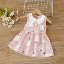 Kids Girls Floral Sleeveless Princess Outfit/Dress