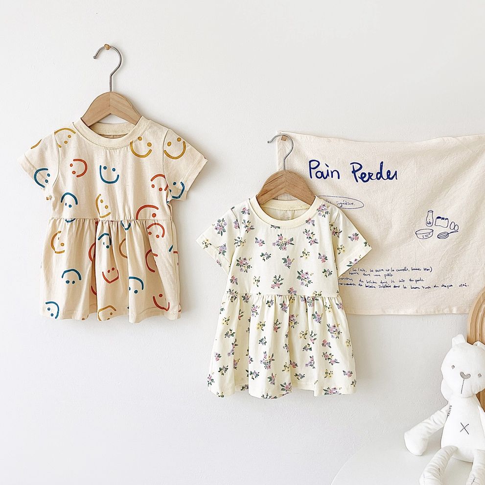 Baby/Kids Girls Cute Printing Summer Casual Dresses childrensterritory