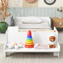 Stylish Car-Shaped Twin Bed with Bench for Kids childrensterritory