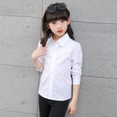 Kids Girls Casual Style White Shirt For School childrensterritory