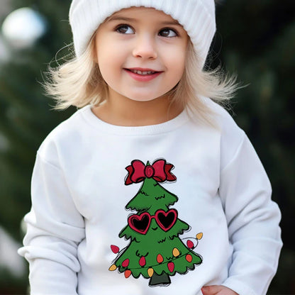 Kids Solid Colors Christmas Graphics Hoodless Sweatshirt childrensterritory