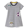 Cartoon Embroidery Design Kids Girls Summer Dresses childrensterritory