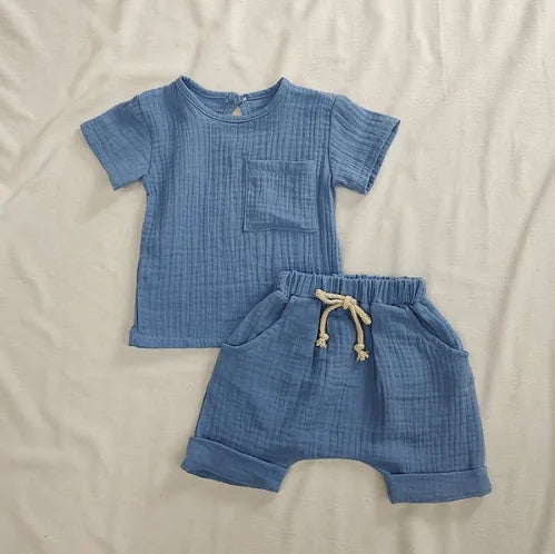 Casual Cotton Summer 2-Piece Outfits for Baby Unisex