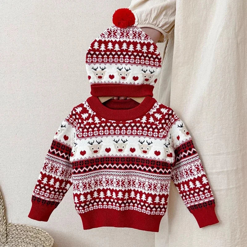 Kids Round Neck Long Sleeves Winter Sweater childrensterritory