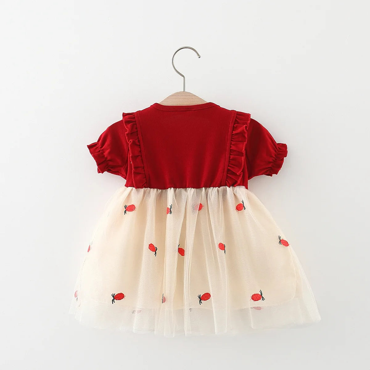 Baby Girls Bow Design Short Sleeves Summer Dresses