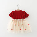 Baby Girls Bow Design Short Sleeves Summer Dresses
