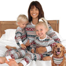 Cartoon Deer and Tree Print Family Matching Christmas Pajamas Sets childrensterritory