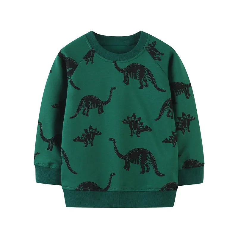 Kids Cartoon Print Long Sleeve Sweatshirts childrensterritory