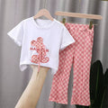 Girls' Short-Sleeved Summer Casual Clothing Set childrensterritory