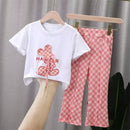 Girls' Short-Sleeved Summer Casual Clothing Set childrensterritory