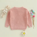 Baby Girls Cartoon Embroidery Knitted Easter Sweater childrensterritory