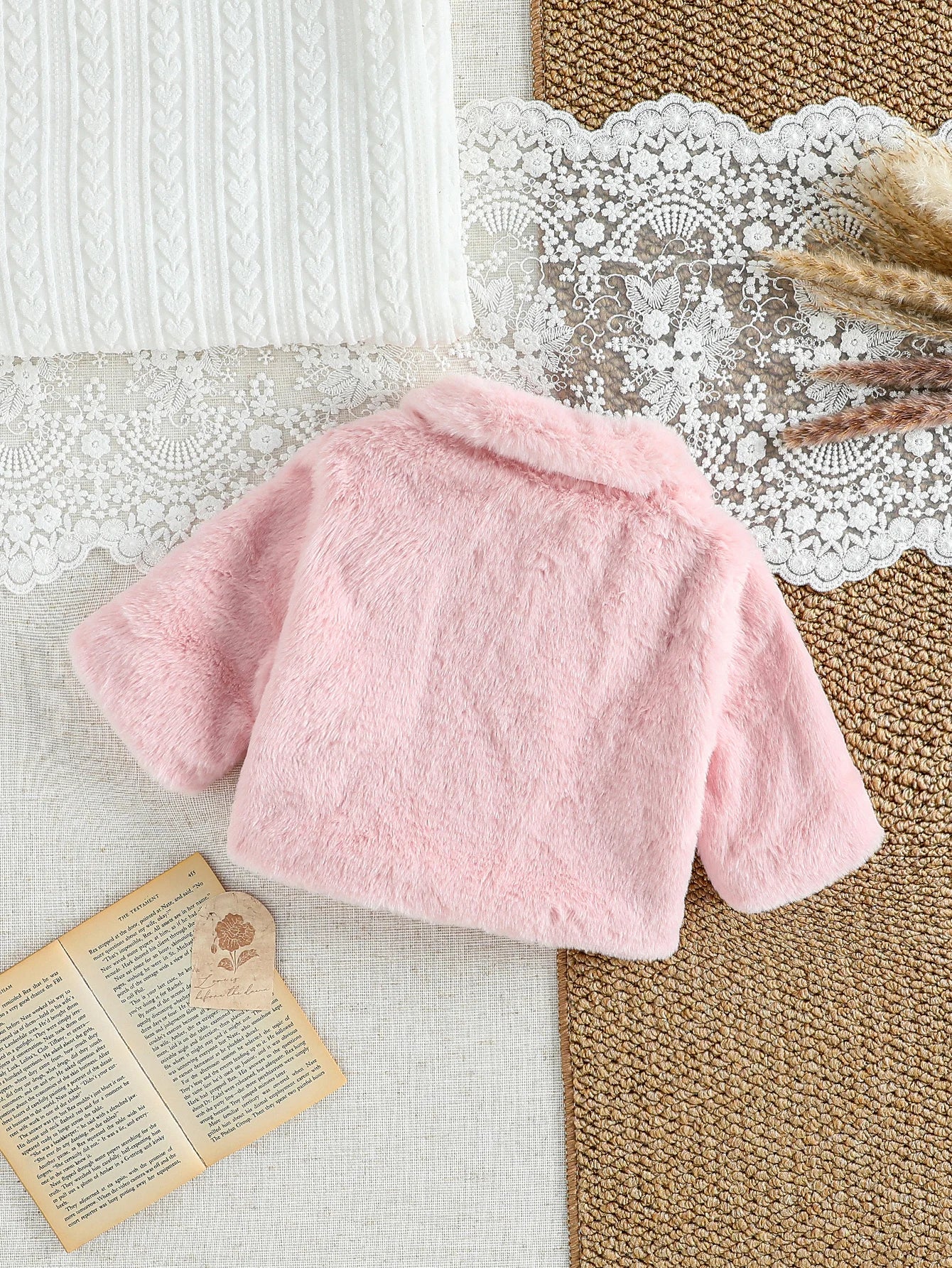 Girls’ Stylish Fur Winter Coat with Elegant Collar Design childrensterritory
