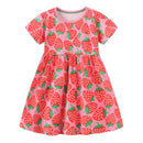 Cute Giraffe Design Girls Summer Dresses childrensterritory