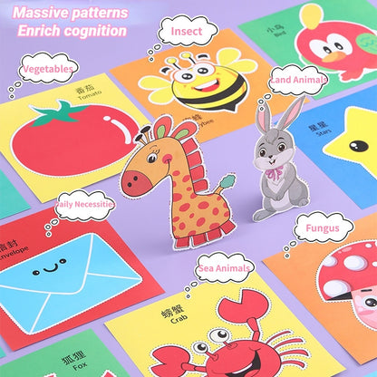 Kids 48 Piece Handmade Cartoon Scrapbook Learning Toys childrensterritory