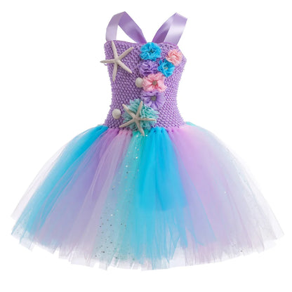 Girls Mermaid Style Tutu Princess Birthday/Halloween Party Dresses childrensterritory