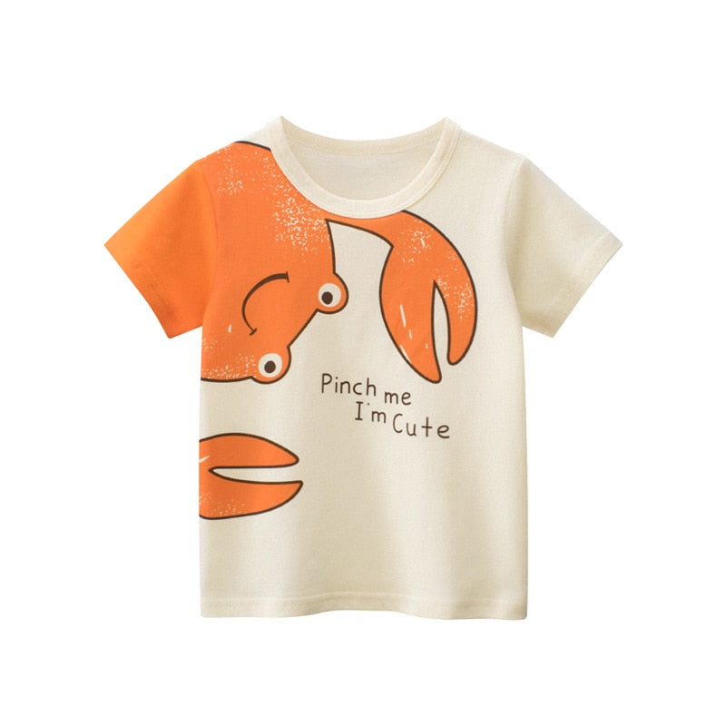 Graffiti Print Kids Boys Girls Summer Cotton T-Shirt Top childrensterritory