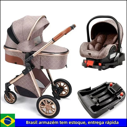 High Landscape Royal Folding 3-in-1 Baby Stroller