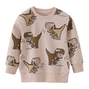 Cartoon Animal Print Long Sleeve Kids Boys Sweatshirts childrensterritory