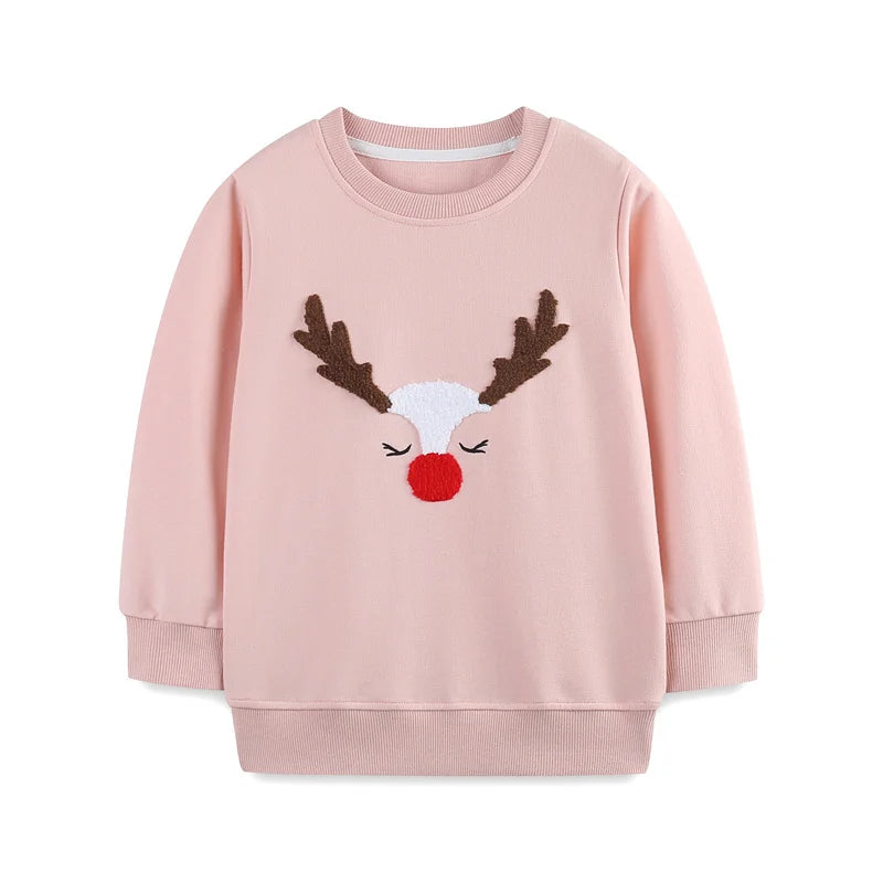 Cartoon Animal Print Long Sleeve Kids Boys Sweatshirts