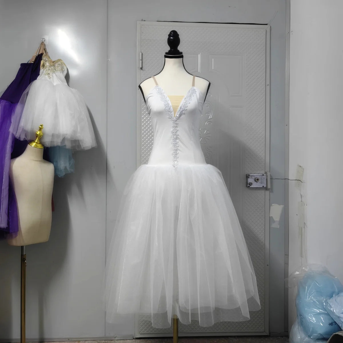 Professional Long White Ballet Tutu Costumes for Kids childrensterritory