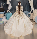 Gold Sequined Luxury Flower Girl Dress for Wedding/Communion childrensterritory
