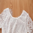 Kids Girls Lace Flower Design Layered Birthday Party Dress childrensterritory