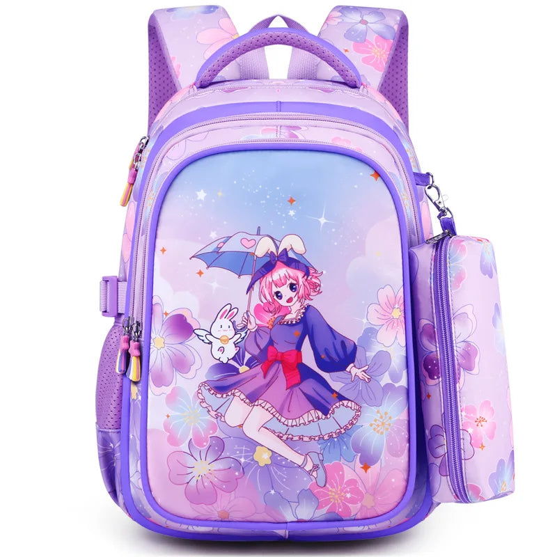 Waterproof Cartoon Print School Bags for Kids Boys, and Girls