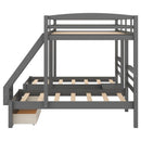 Complete Over Triple Bunk Bed with Drawers For Kids childrensterritory