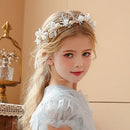 Kids' Girls Pearl and Flower Design Headbands and Wristbands childrensterritory