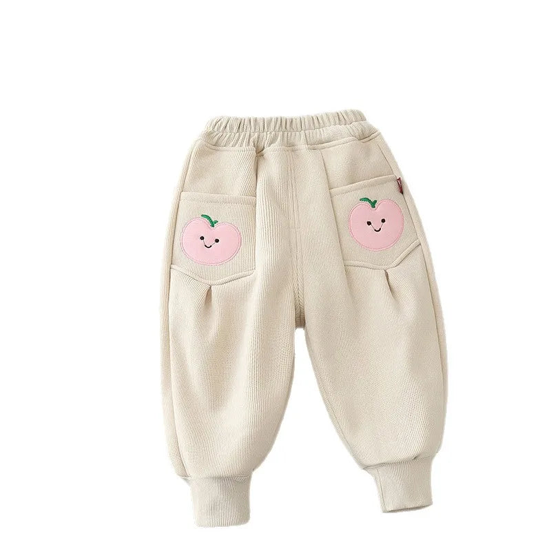 Kids Cartoon Design Soft Winter Trousers