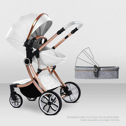 2 in 1 Folding Luxury High Landscape Baby Pram childrensterritory