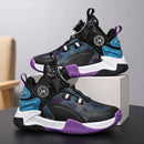 Kids Boys Non-slip No Tie Shoelaces Basketball Sneakers childrensterritory