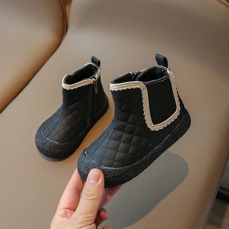 Girls Non-Slip, Waterproof And Warm Ankle Length Boots childrensterritory