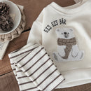 Embroidery Cartoon Bear Design 2Pcs Baby Girl Clothing Sets childrensterritory