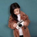 Girls' Long-Sleeved Soft Fur Winter Coat childrensterritory
