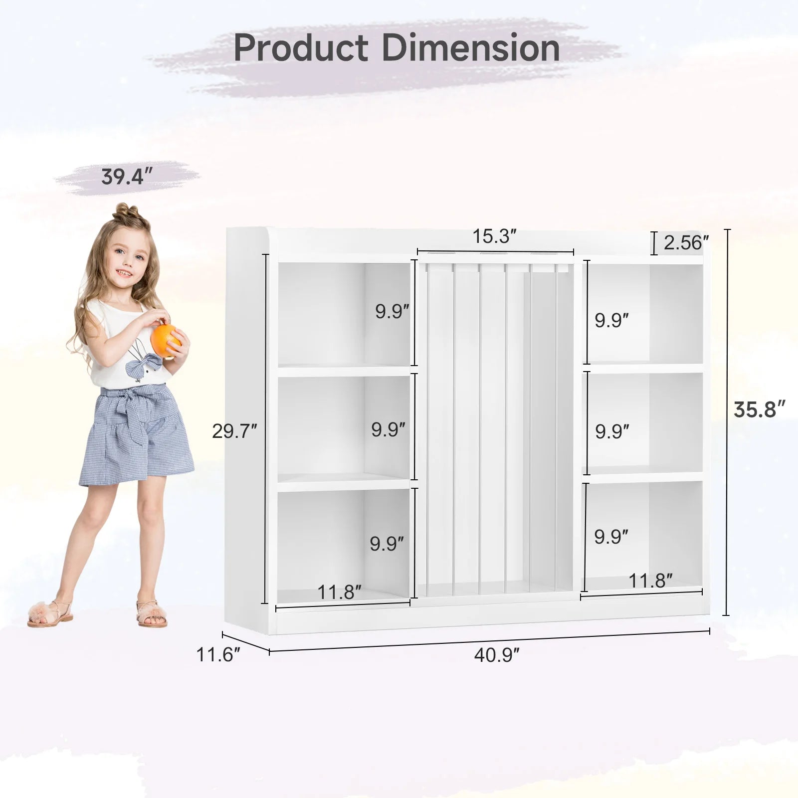 Plush Toy Organizers with 8 Storage Cubbies for Kids Rooms