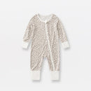 Baby Printed Bamboo Fiber Long Sleeve Zipper Sleepwear