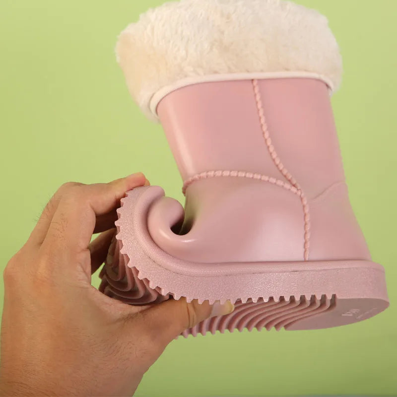 Kids Waterproof Winter Rain/Snow Boots with Fleece Inside childrensterritory