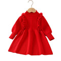 Kids Girls Elegant Princess Sweater Dresses for Winter Parties childrensterritory