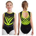 Kids Girls Mesh Rhinestones Design Gymnastics Leotard/Dancewear childrensterritory